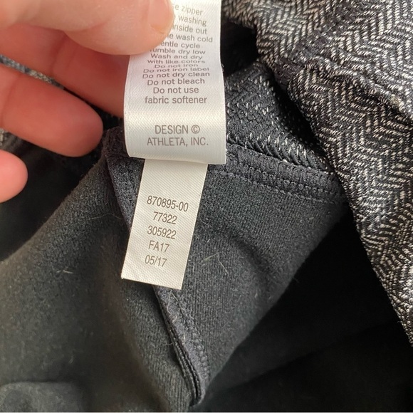 Athleta Herringbone Luxe Faux Leather Metro Drifter Legging Pant - Picture 6 of 8